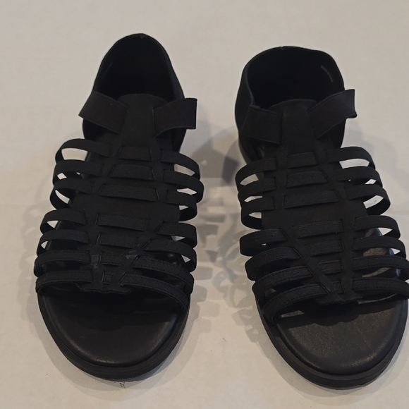 Eileen Fisher Stylish Black Gladiator Sandals 6.5 Black - Picture 1 of 10